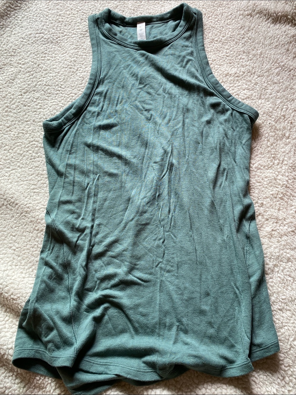 lululemon athletica Ribbed High-Neck Tank Top in Teal